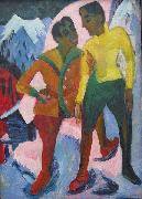 Ernst Ludwig Kirchner Two Brothers, France oil painting artist